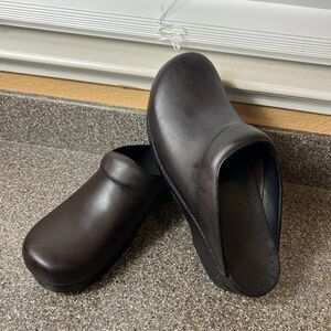 Dansko Brown Leather Clogs/Mule Men EU 47 US 13.5-14 Slip On Comfort Work Casual